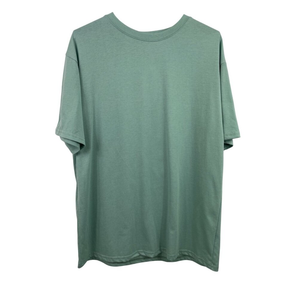 CSDAJIO Womens Size Medium Green Short Sleeve Graphic T -Shirt Love Your Self